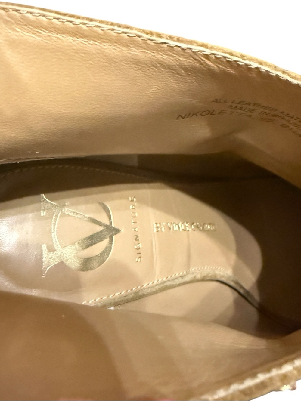 Vince Camuto Signature Nikoletta Suede Peep Toe Booties Women’s 9.5M - Picture 6 of 7